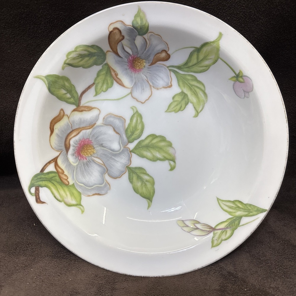 Roselyn China Japan Floral China Saucer Printed Backstamp Round 7.5 in